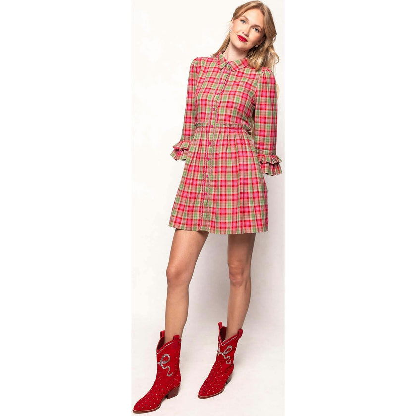 Bowie Dress in Rosewood Tartan