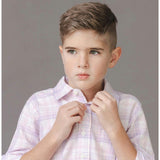 Linen Long Sleeve Button Down Shirt, Purple