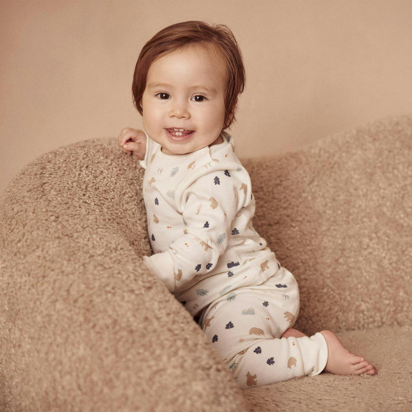 Bear Print Pajama Set