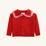 Ruffle Collar Cardigan