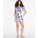 Women's Short Sleeve Skye Romper, Purple