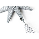 Silver Beaded Star Large Tree Topper