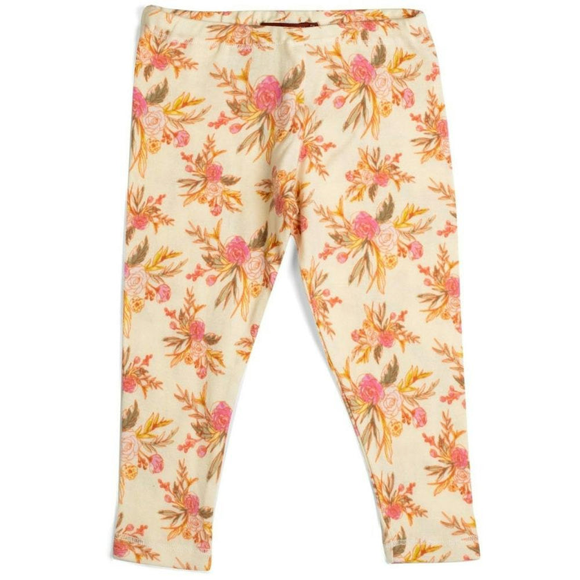 Vintage Floral Organic Cotton Dress & Legging Set
