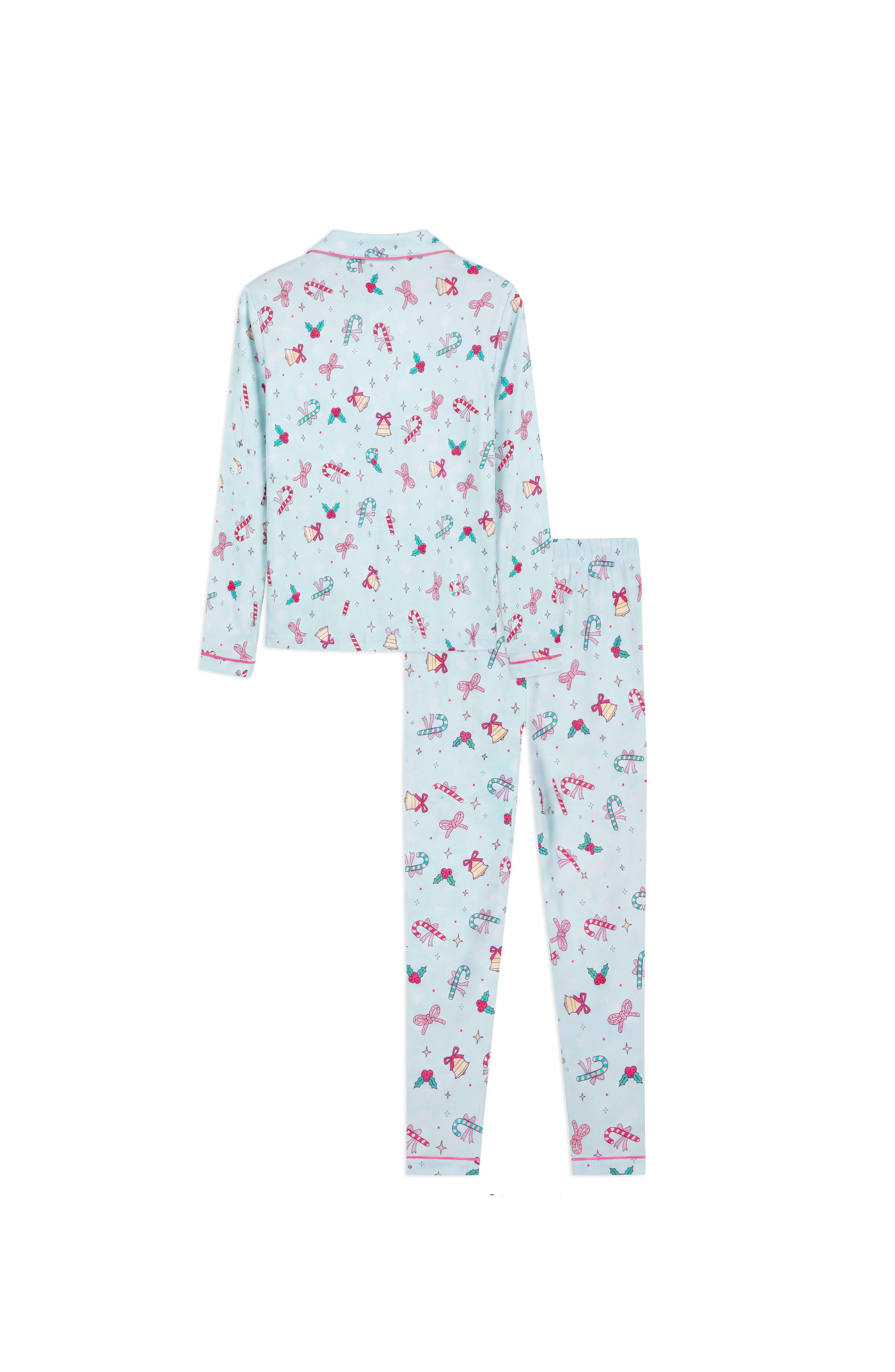 Holiday Bells Long Sleeve Jersey Pajama Pant Set