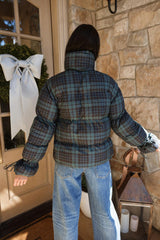 Devon Coat in Blue Plaid