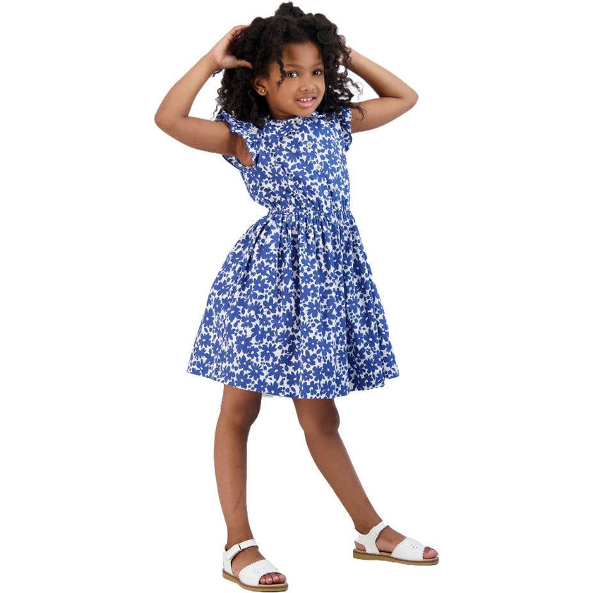 Juniper Button Front Dress, Blue