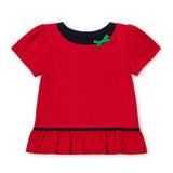 Bubble Sleeve Top With Cherries