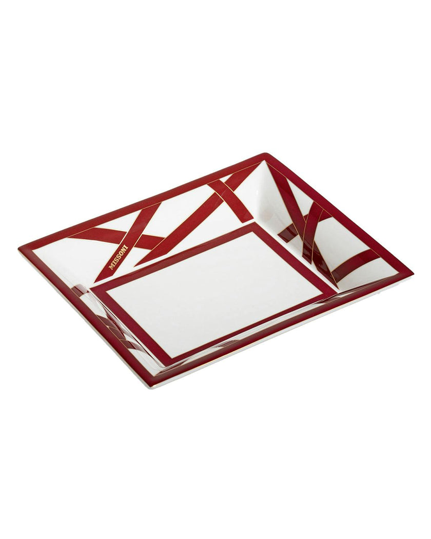 NASTRI BORDEAUX Luxury Box Rectangular Tidy Tray Large - 21,4*17,2 cm