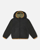 Reversible Mid-Season Sherpa Jacket Khaki