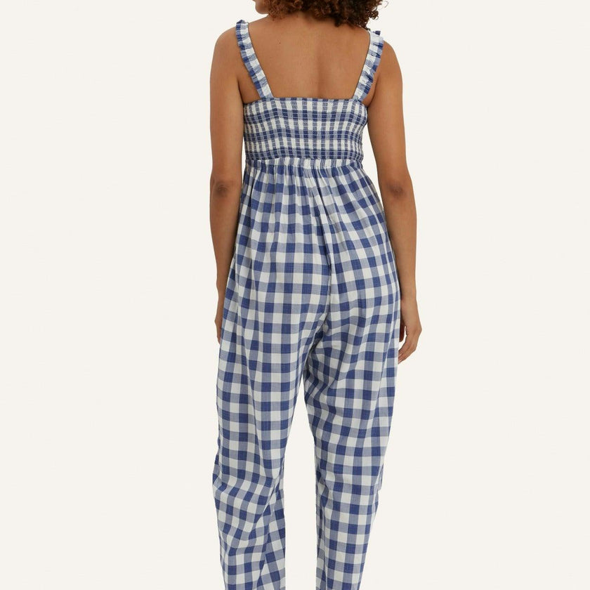 Women's Maternity Marais Smocked Bust Sleeveless Strap Jumpsuit