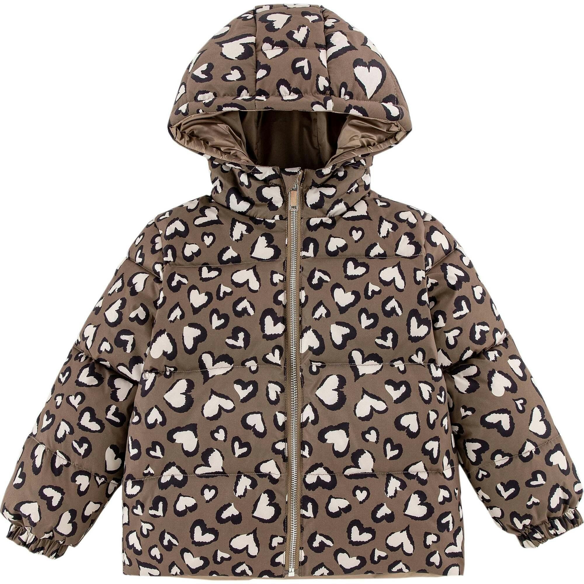 Alex Reversible Puffer Leopard Hearts