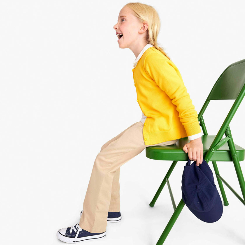 Kids stretch chino elastic-back pant