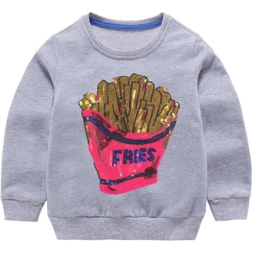 French Fries Grey Sweatshirt