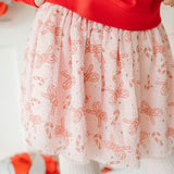 Candy Cane Bow Printed Christmas Tutu Skirt