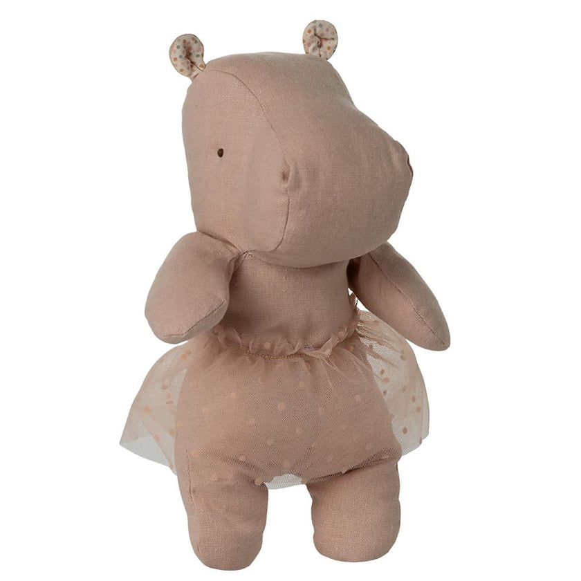 Hippo w. skirt, Small - Soft rose