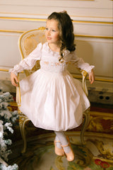 MARIE ANTOINETTE WHITE SMOCKED DRESS