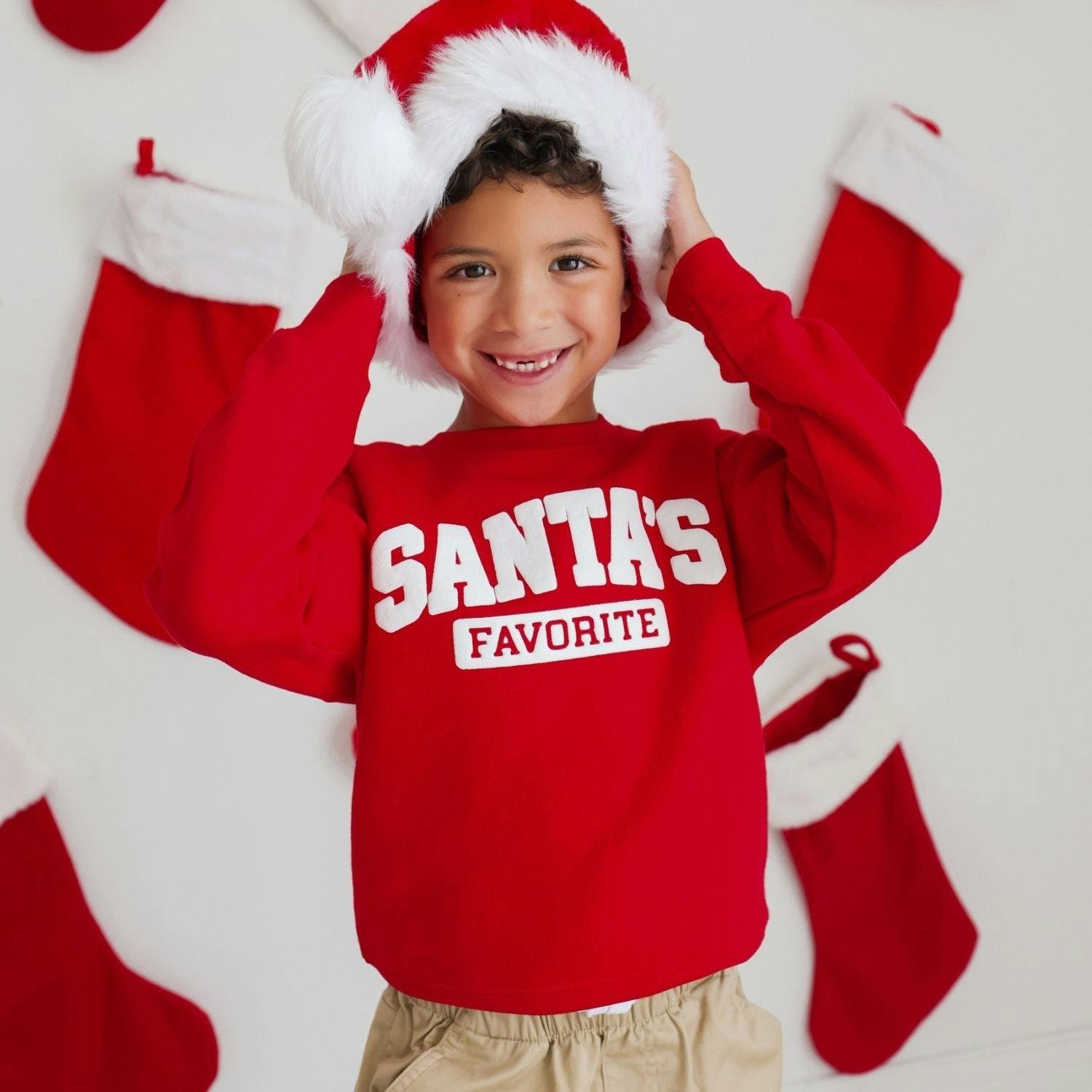 Santa's Favorite Puff Ink Christmas Sweatshirt