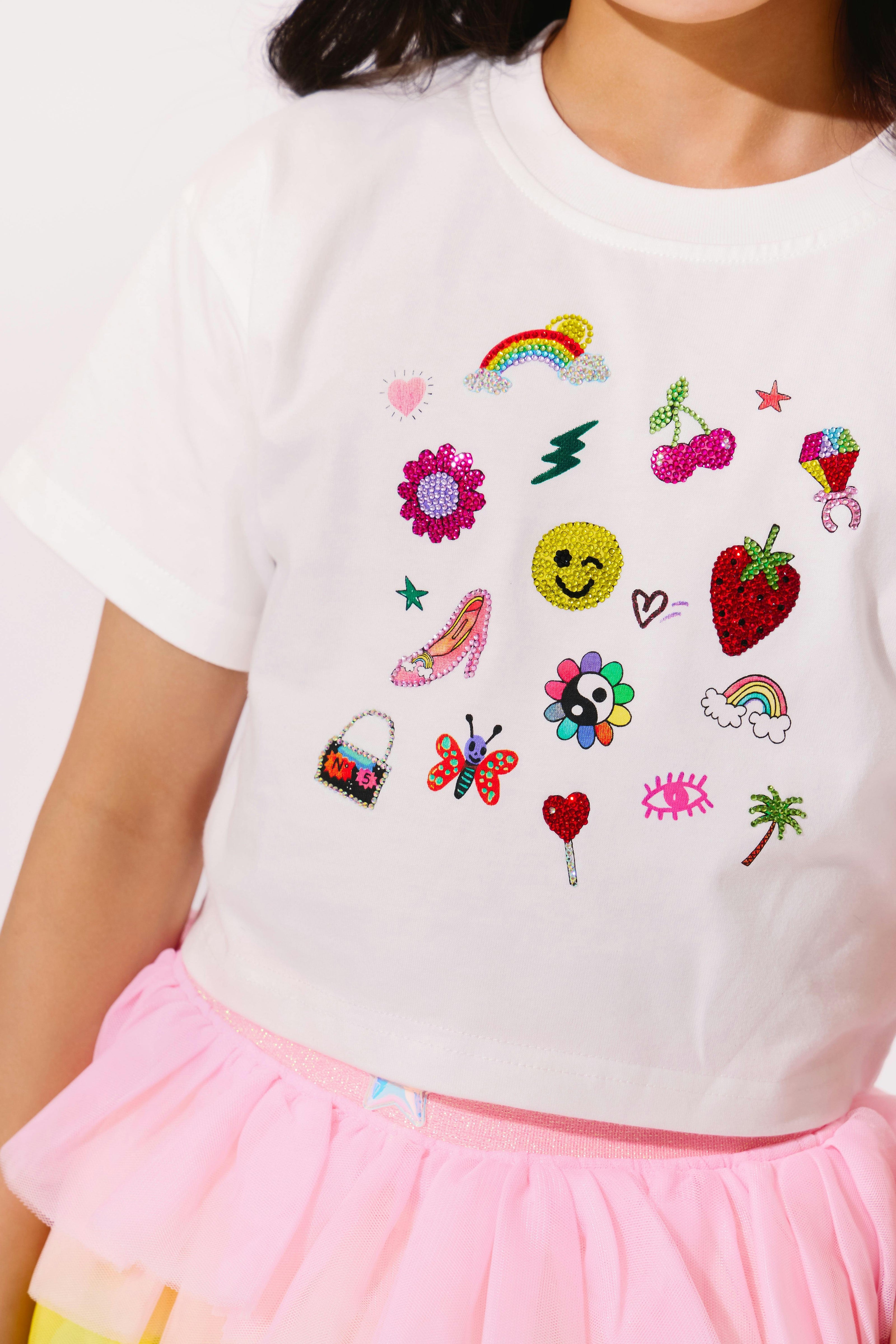 Sparkle Doodle Crop T-shirt
