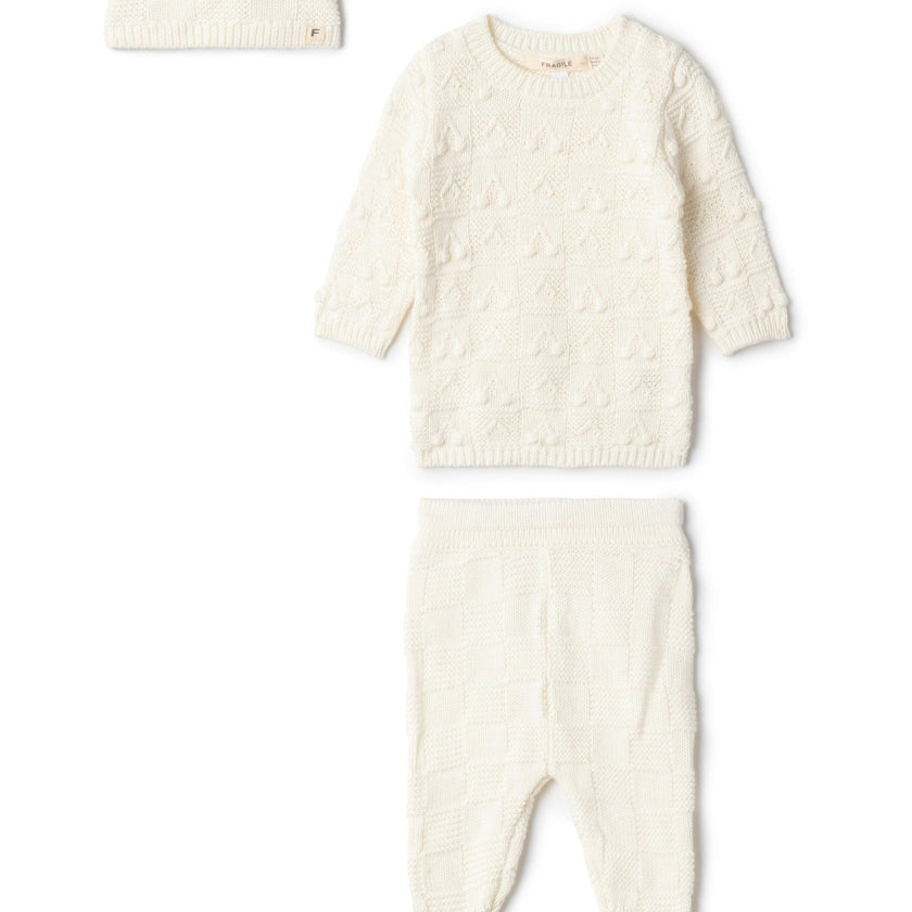 Embossed Cherry Set Off White