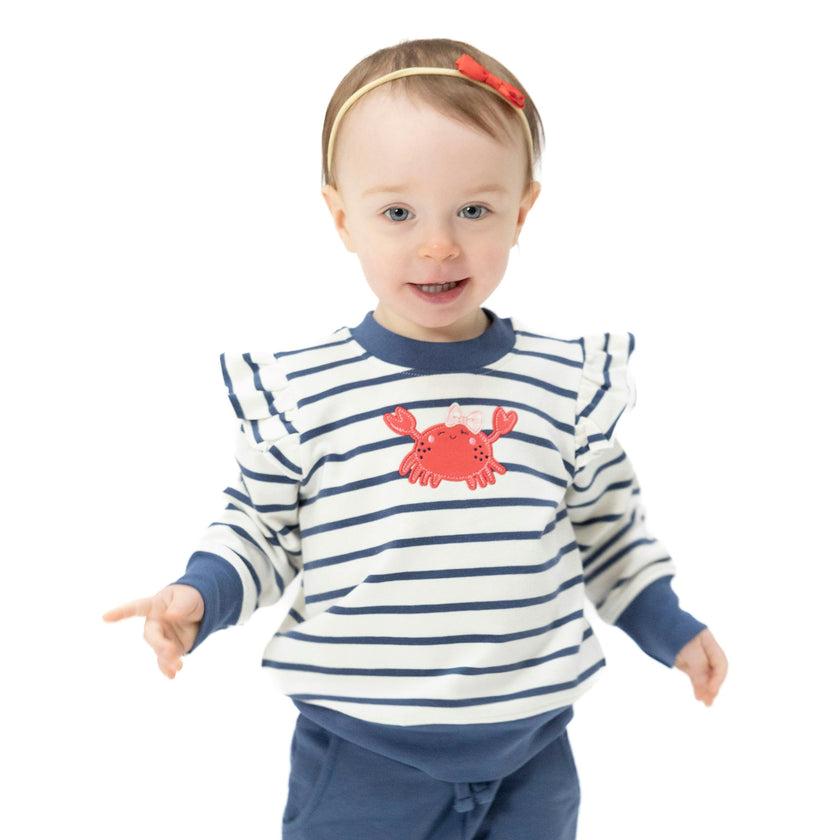 Sailor Sea Creatures Appliques - Ruffle Sweatshirt