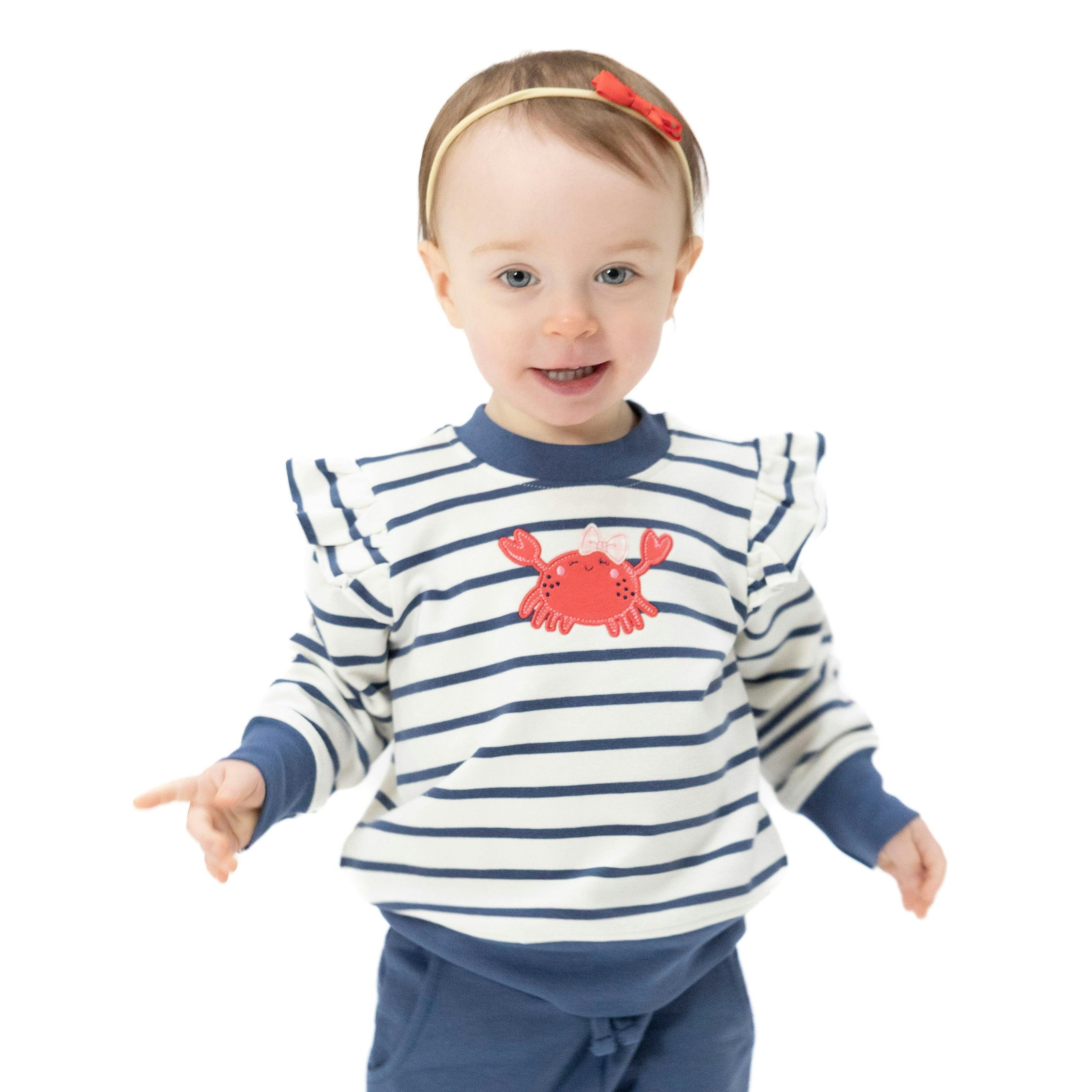 Sailor Sea Creatures Appliques - Ruffle Sweatshirt