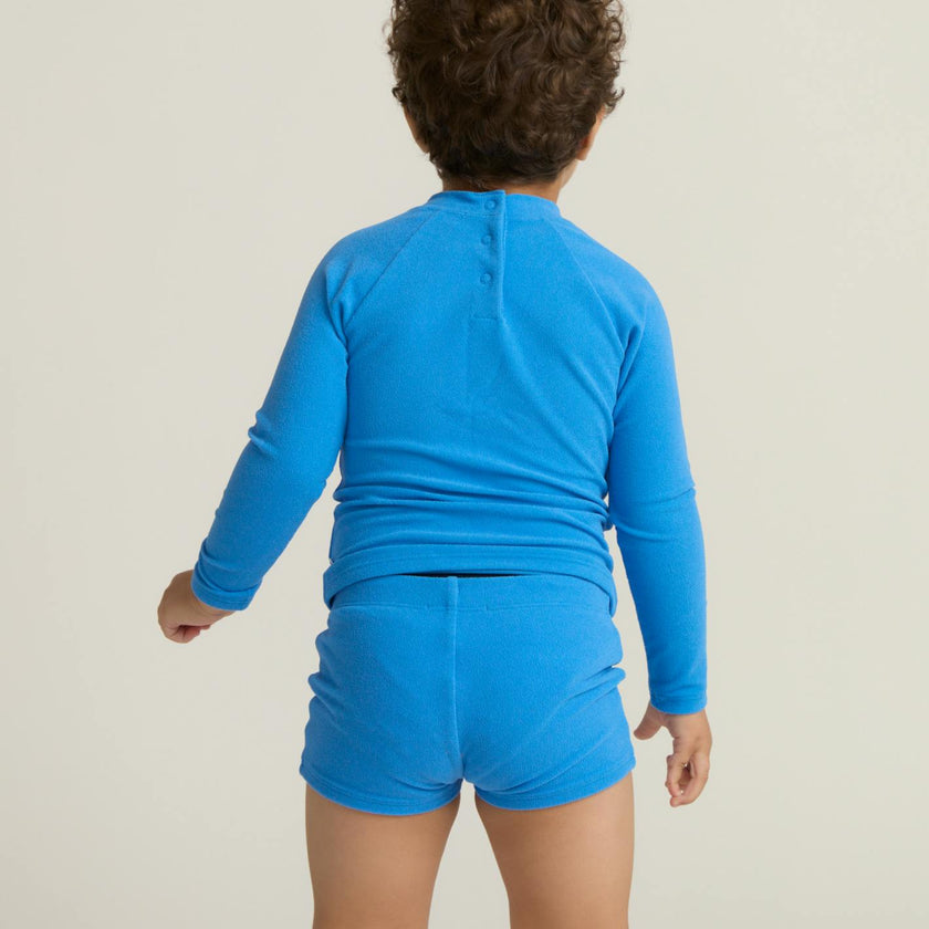 unisex deep sea blue terry rashguard