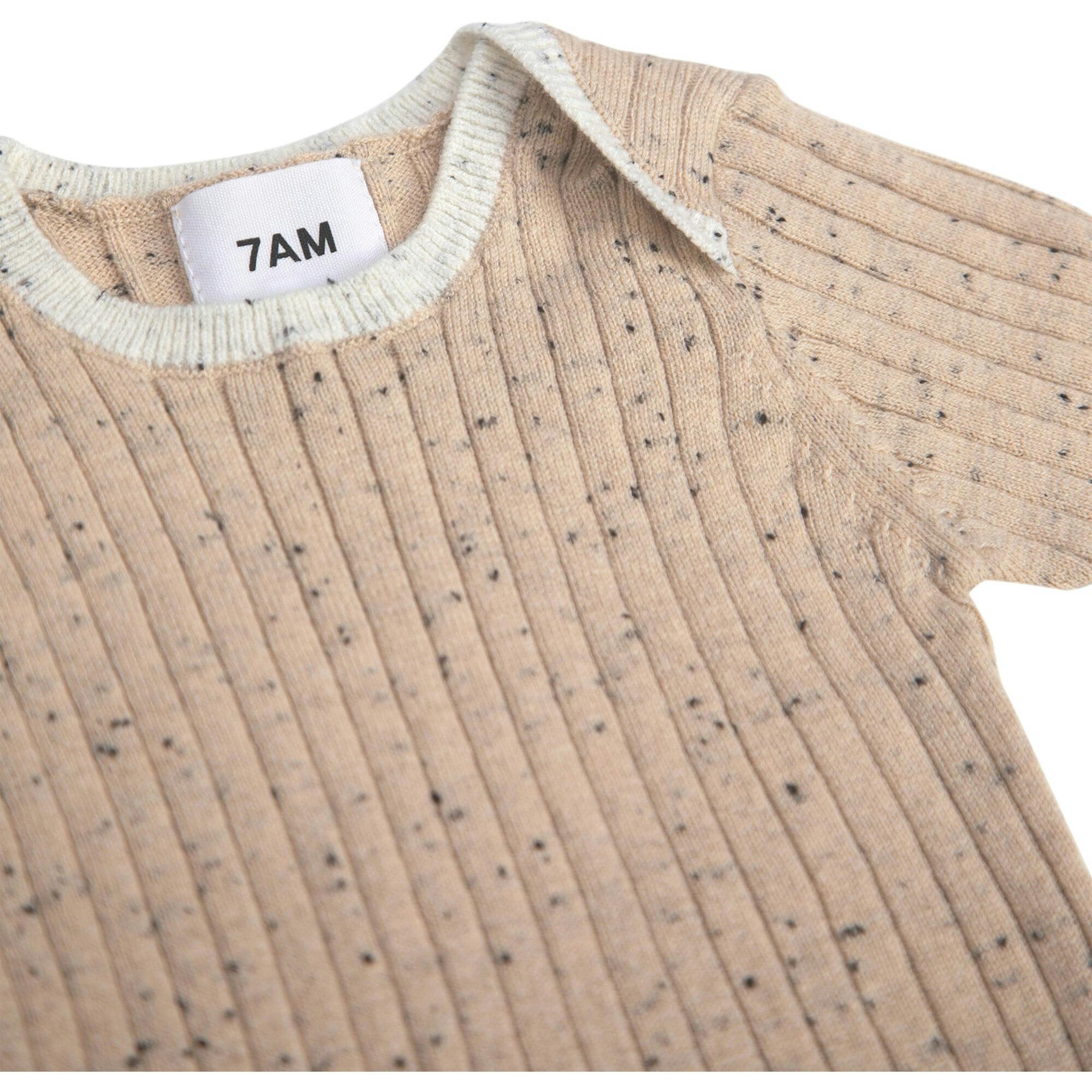 Ribbed Knit Short Sleeve Retro Bodysuit