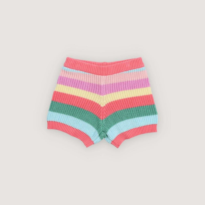 Canela Short Flamingo Pink Multicolor Stripes