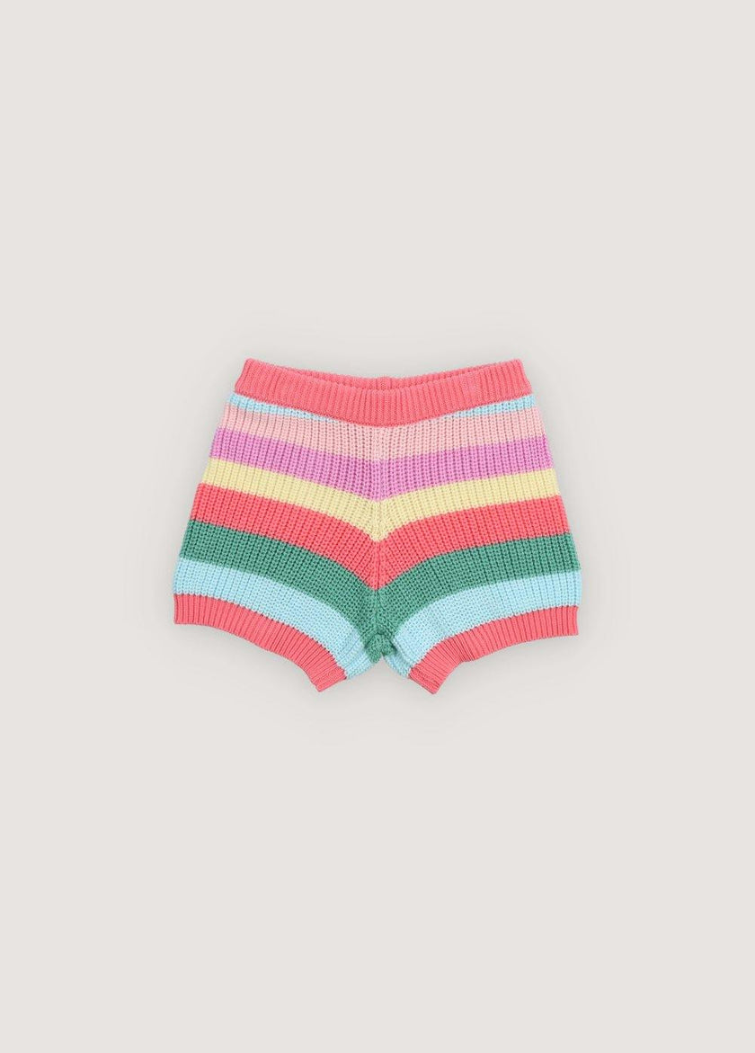 Canela Short Flamingo Pink Multicolor Stripes