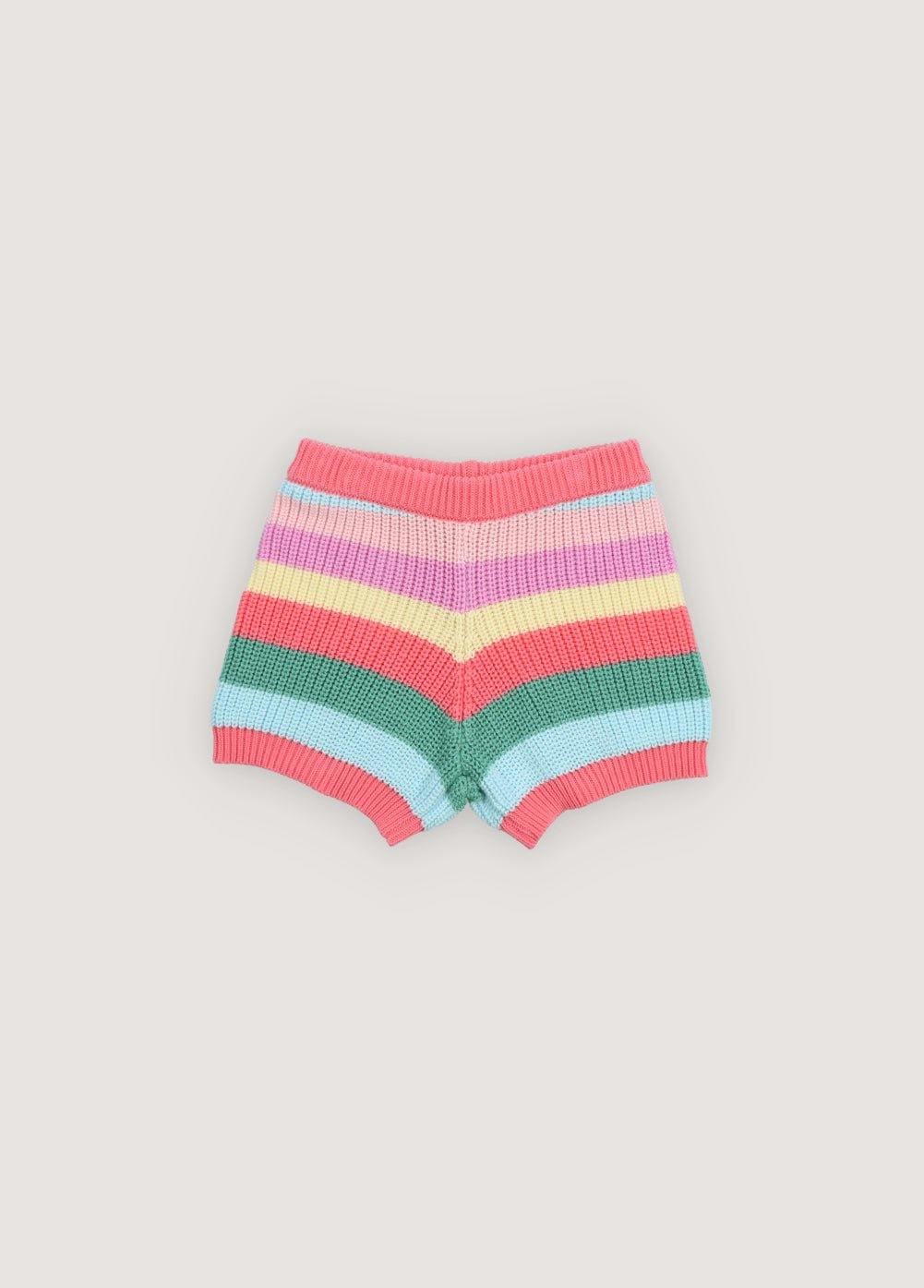 Canela Short Flamingo Pink Multicolor Stripes