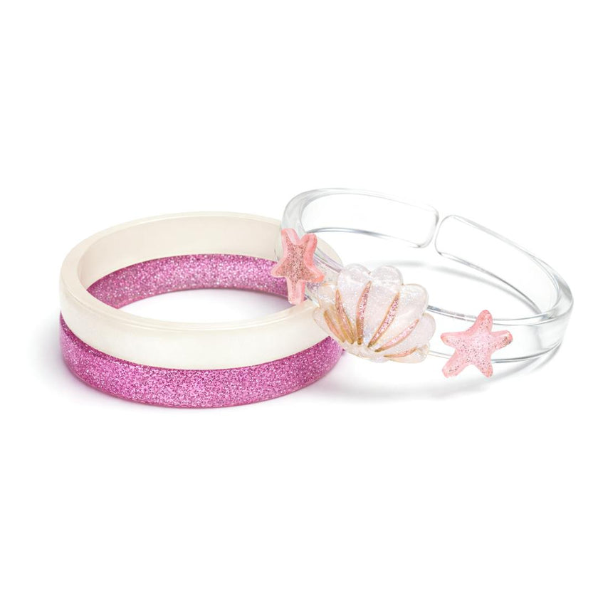 Seashell Pink Glitter Bangles -SUM