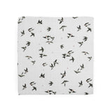 Organic Cotton Muslin Swaddle Blanket 2 Pack - Swallows