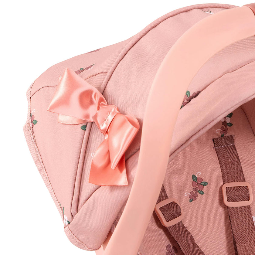 Bayer Design Dolls: Deluxe Car Seat - Coral Pink Floral