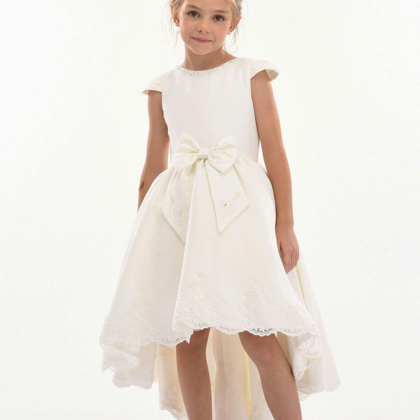 White Cresci Hilo Bow Dress