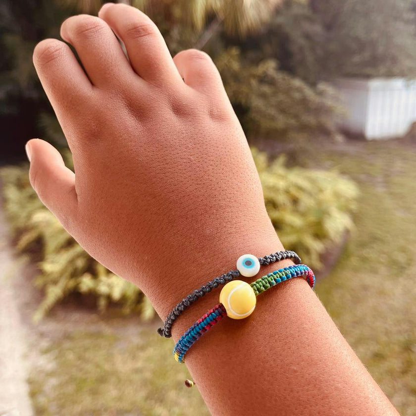 Kids Rainbow Tennis Charm Bracelet
