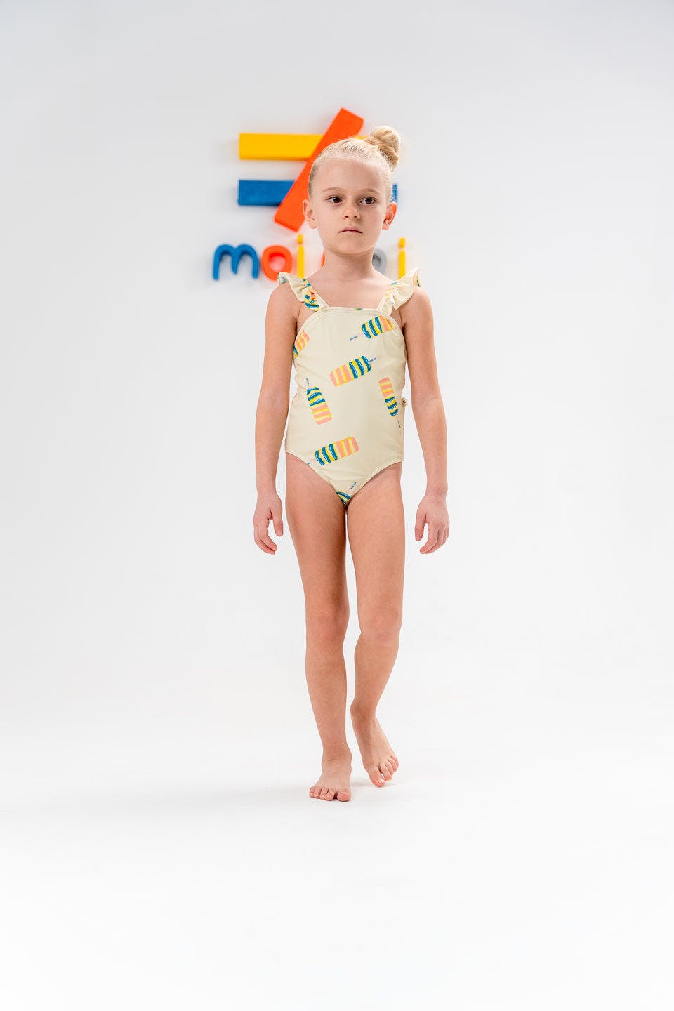 Blue Coconut Print One Piece Swimsuit