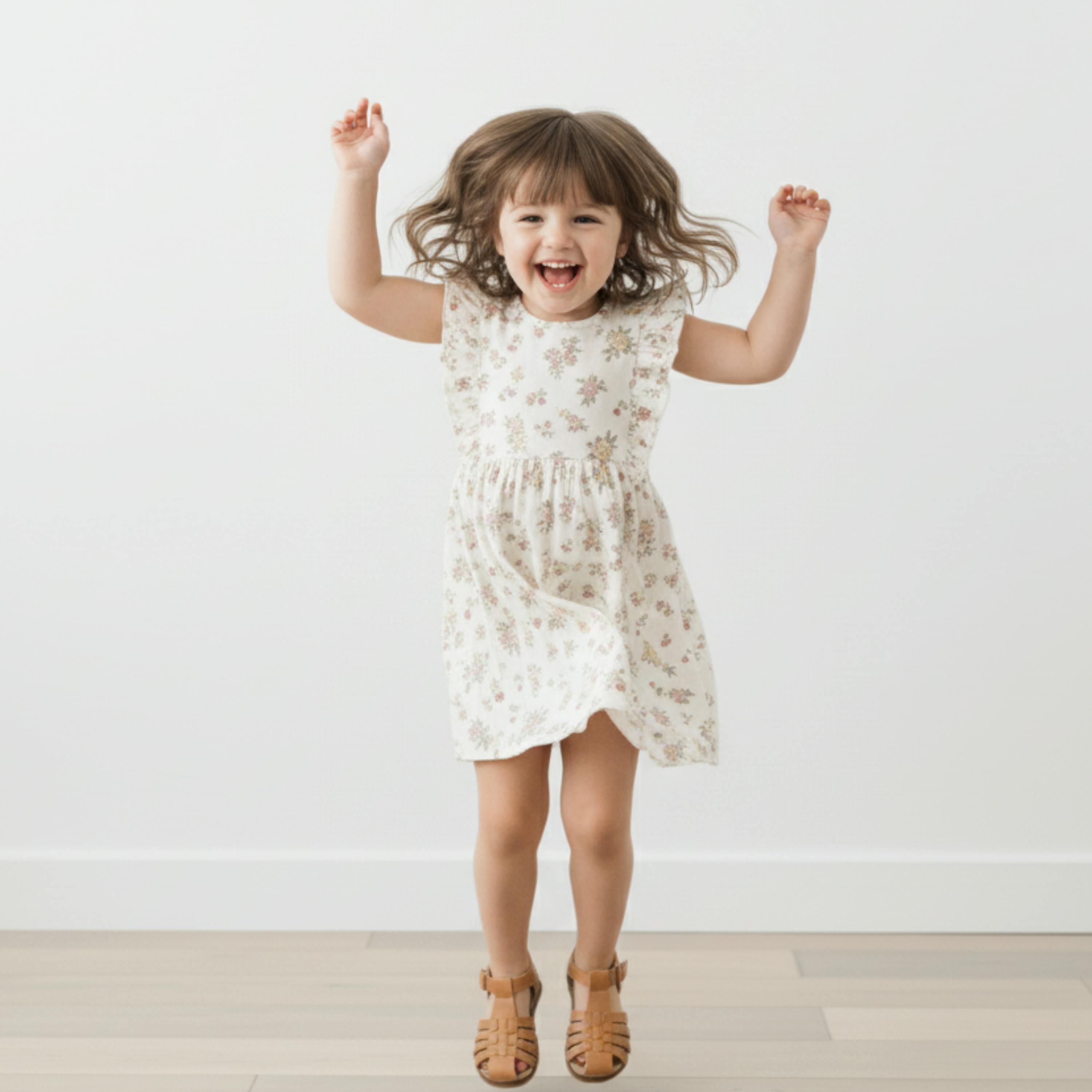 Organic Flutter Dress - Meadow