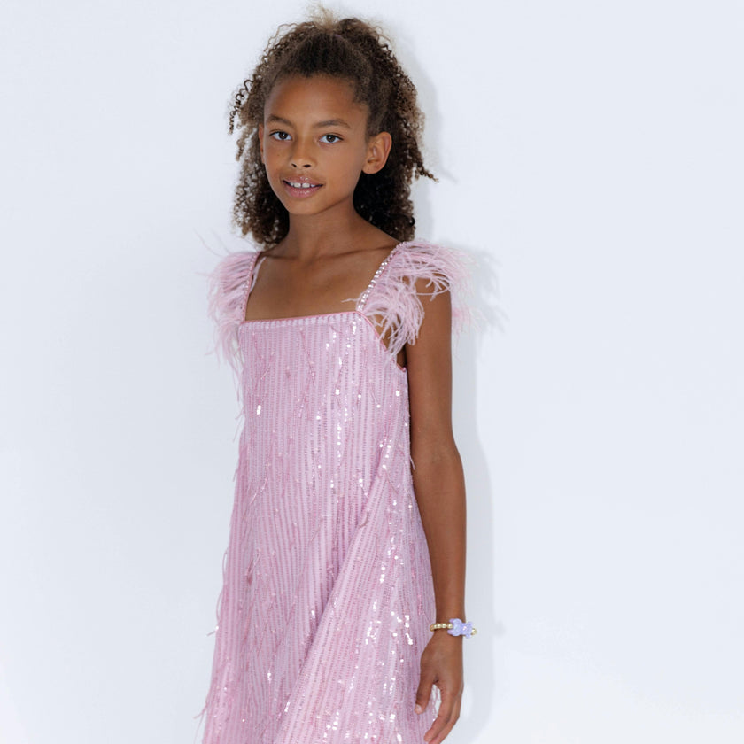 Mila Feather Party Dress