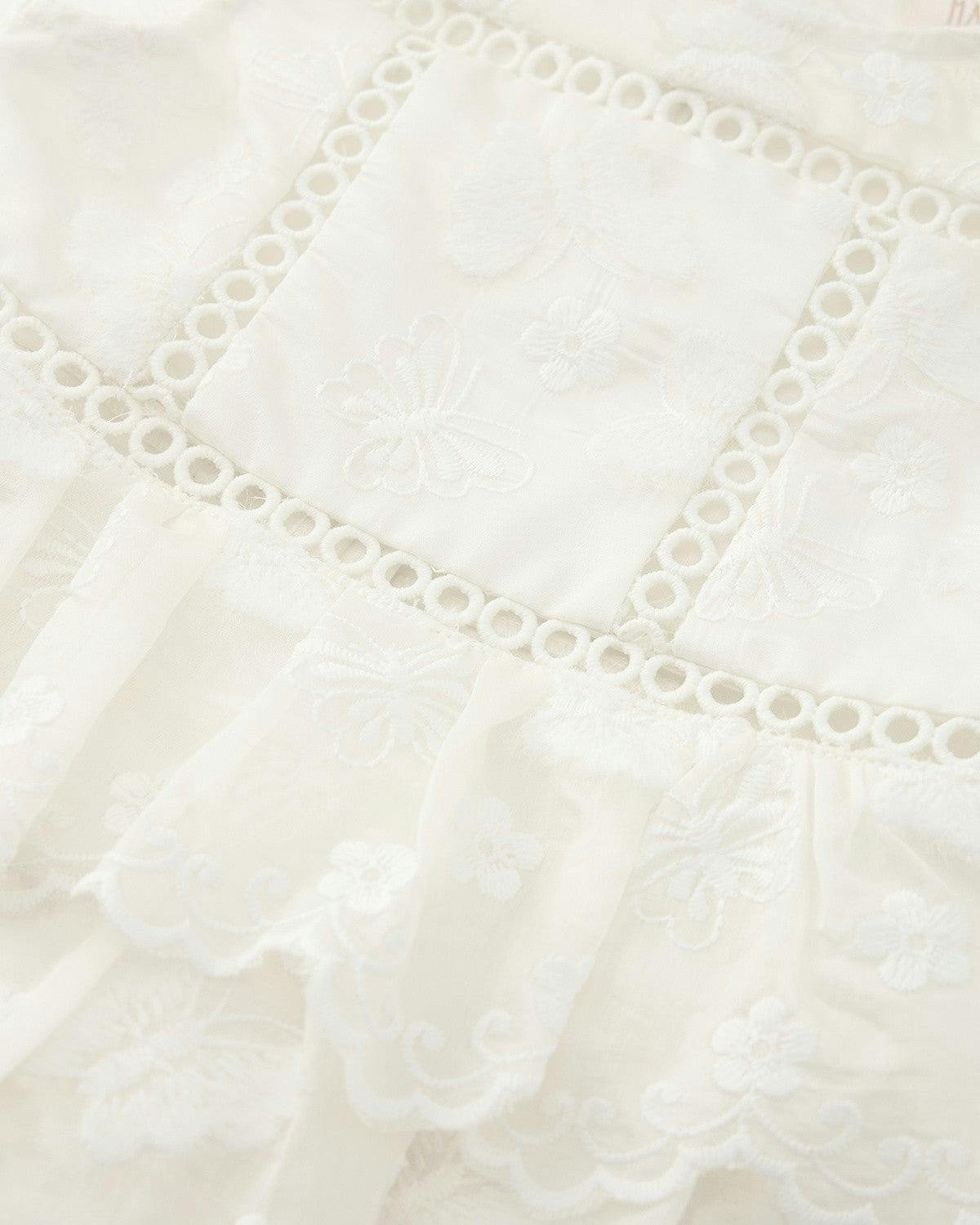 Alisha Frill Embroidered Mini Dress (Baby)