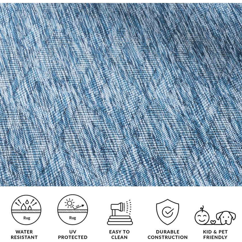 Courtyard August Indoor/Outdoor Rug, Navy