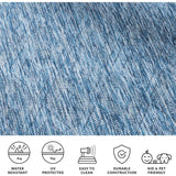 Courtyard August Indoor/Outdoor Rug, Navy