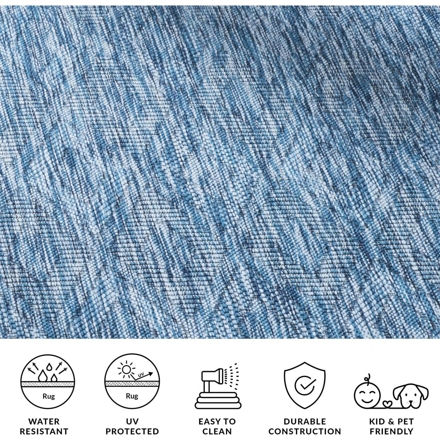 Courtyard August Indoor/Outdoor Rug, Navy