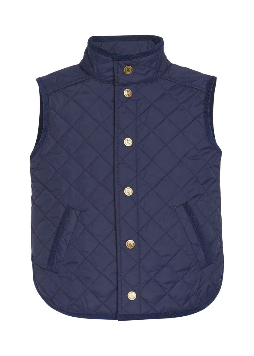 Classic Quilted Vest - Navy