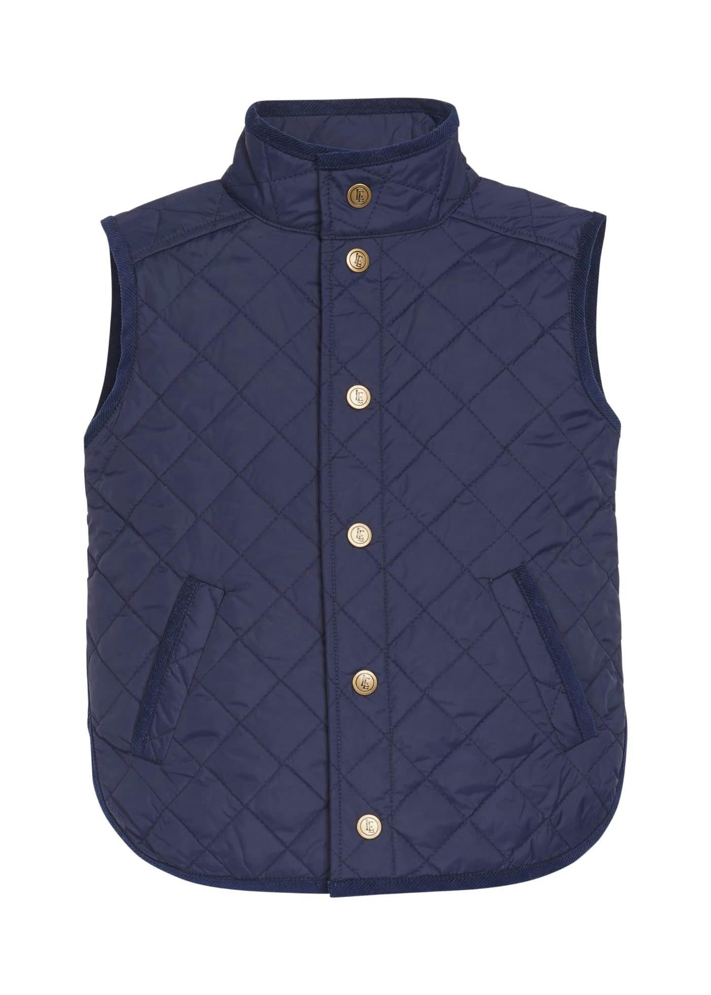 Classic Quilted Vest - Navy