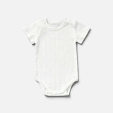 Organic Cotton Pointelle Short Sleeve Romper