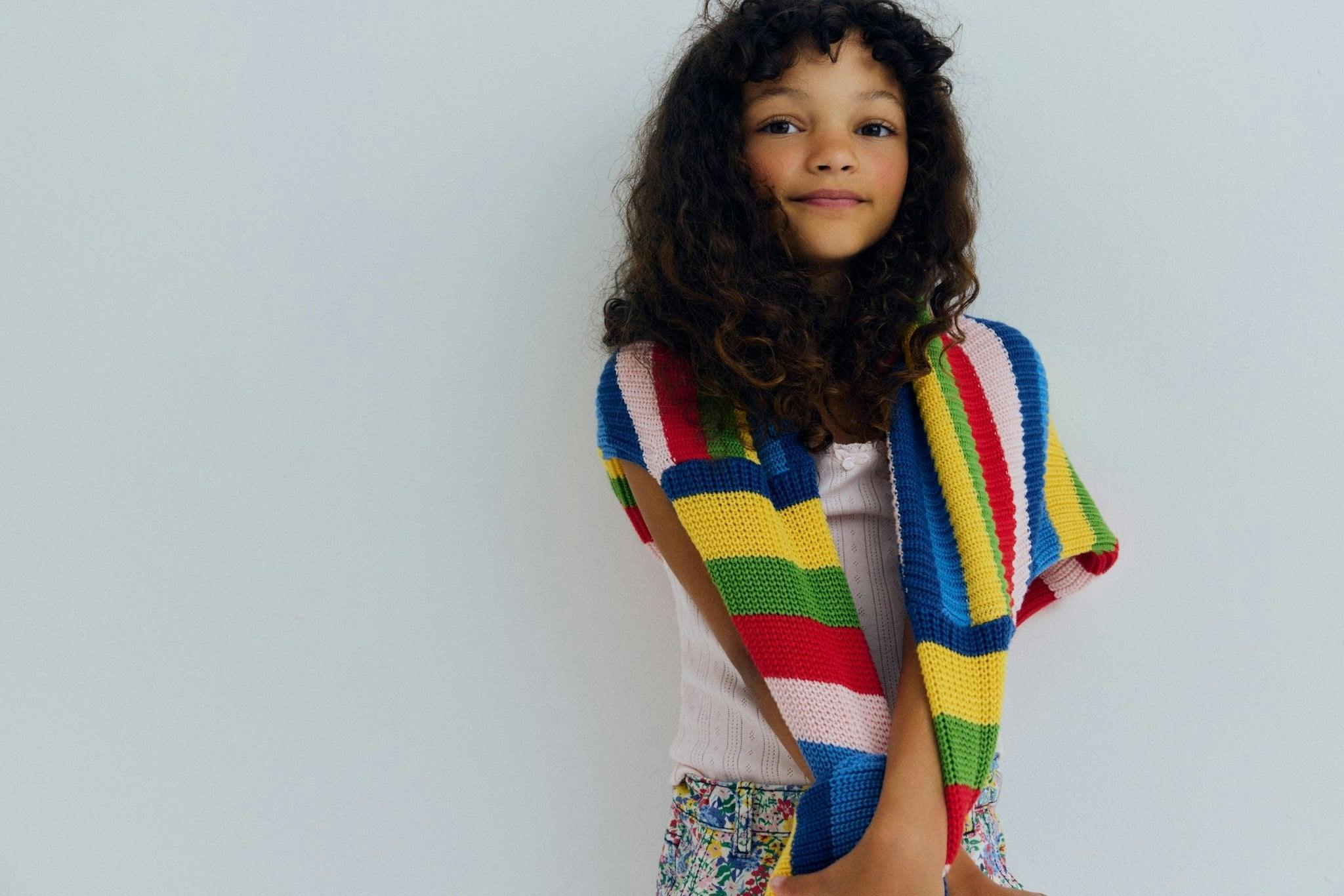 Canela Jumper Tulip Red Multicolor Stripes