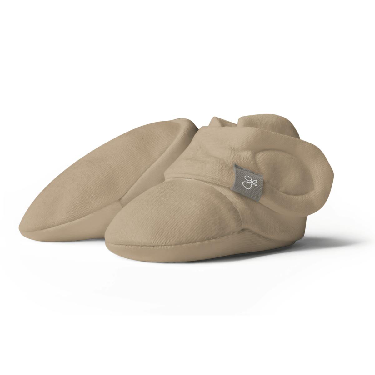 PREEMIE STAY ON BOOTS | SANDSTONE — Bamboo Organic Cotton Blend, NICU Approved Preemie Size