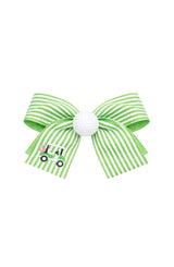 Golf Ball Seersucker Hair Bow