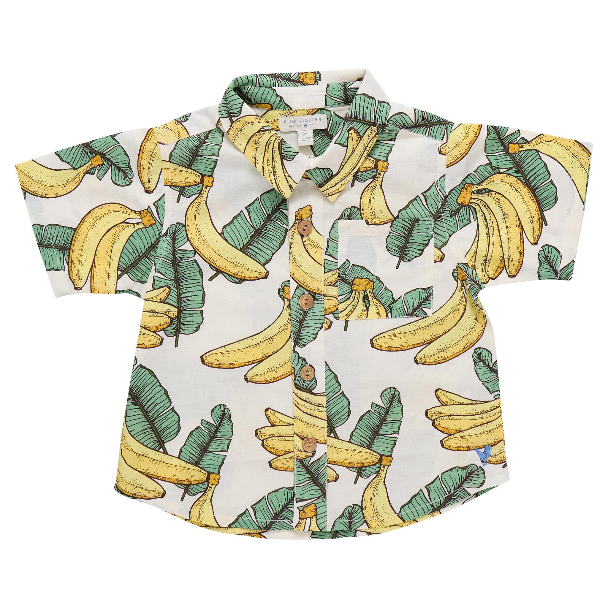 Boys Jack Shirt - Banana Leaves