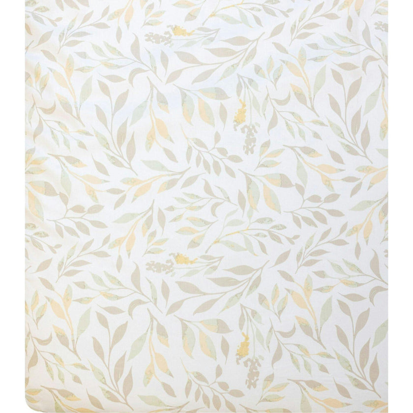 Willow Fitted Crib Sheet (Neutral Leaf)